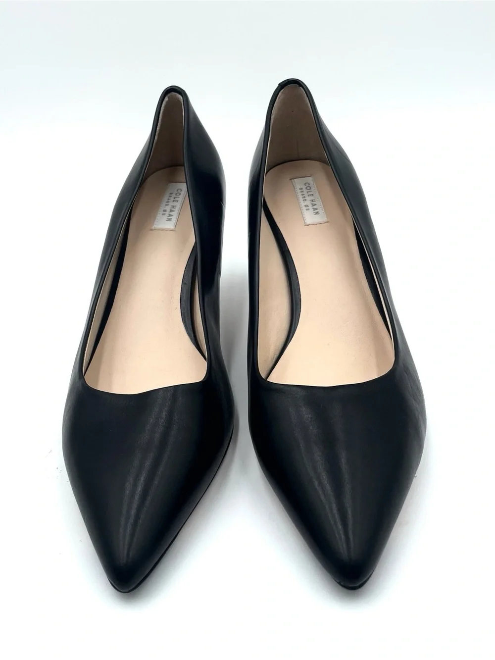 Cole Haan Black Leather Pointed Toe Pumps Size 7.5